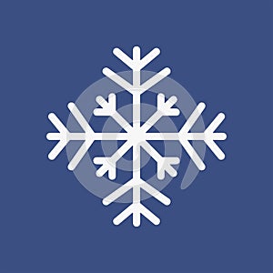 Simple light snowflake symbol design