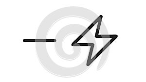 Simple Lightning Bolt Icon Energy Power Symbol, vector design Generative AI