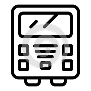 Black and white icon of a digital multimeter