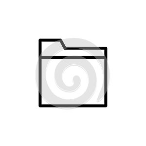 A simple line Blank Folder Icon design