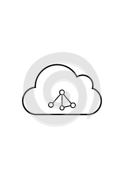 Simple line drawing of a cloud