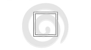 Simple line drawing of a square centered on a white background. The square is