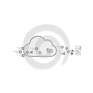 Cloud Computing Data Transfer Illustration