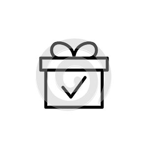 A simple line The Right Gift Icon design