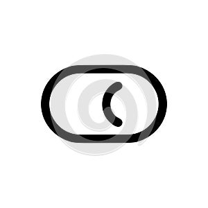 Simple Line Toggle Switch Off Position Shape Interface Element