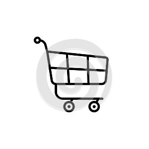 Simple linear food cart icon