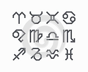 Simple linear zodiacal signs
