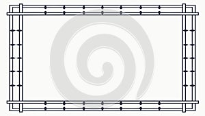 Simple Lined Rectangular Border Frame, Clean Design, Vector Design Generative AI