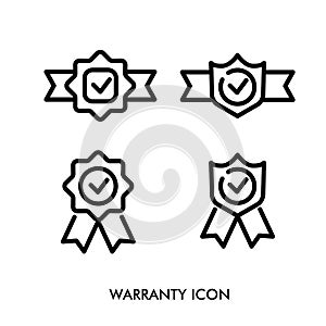 Simple lines Warranty Icon Vector