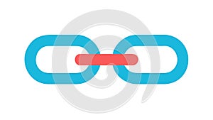 Simple Linked Chain Connection Network Icon, vector design Generative AI