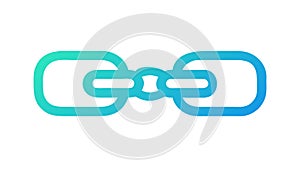 Simple Linked Chain Icon, vector design Generative AI