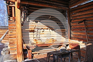 The simple log farmhouse, primitive structure can only reveal some facets of rural life in the 1800's. The buildings