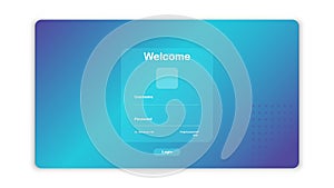 Simple Login Page Template Design For Website, Mobile, Computer, Application etc. Username and password for login. Interface login