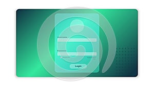 Simple Login Page Template Design For Website, Mobile, Computer, Application etc. Username and password for login. Interface login