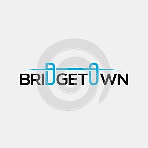 Simple logo bridgetown and bridge logo