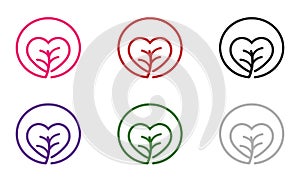 Circle heart and love