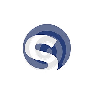 Simple logo cirlce S vector design