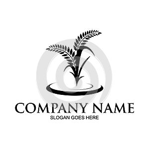 Simple logo design for agriculture, agronomy, wheat farm