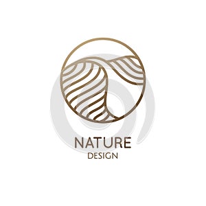Simple logo pattern structure of desert