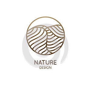 Simple logo pattern structure of desert