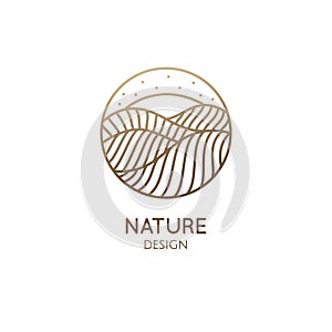 Simple logo pattern structure of desert
