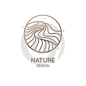 Simple logo pattern structure of water