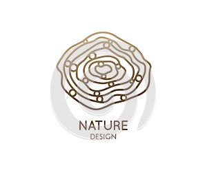 Simple logo pattern structure of water