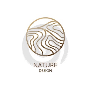 Simple logo pattern structure of water