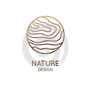 Simple logo pattern structure of water