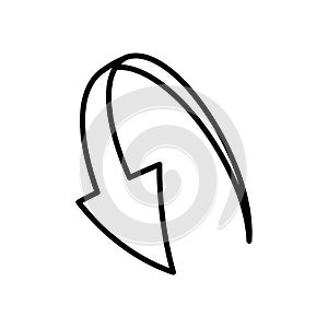 Simple loop circle arrow icon
