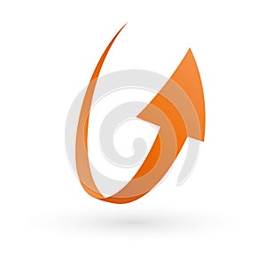Simple loop circle arrow icon