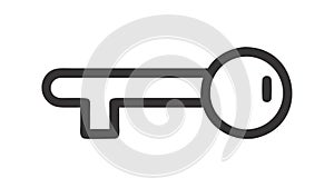 Simple Loop Head Key Icon Vector for Modern Design, vector design Generative AI