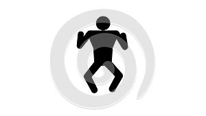 Simple looped animation of a jumping person.