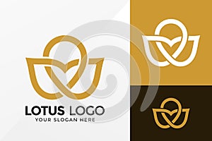 Simple Lotus Spa Logo Design, Brand Identity logos vector, modern logo, Logo Designs Vector Illustration Template