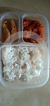 This is a simple lunch box made well by my beloved wife