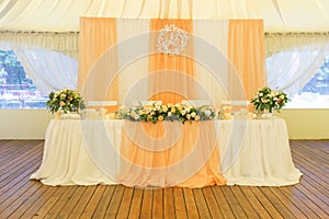 Simple but luxury rich table setting for a wedding celebration i
