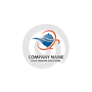 simple magic lamp icon vector logo