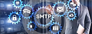 Simple Mail Transfer Protocol. Smtp server mail transfer protocol. TCP IP protocol sending and receiving e-mail