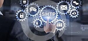 Simple Mail Transfer Protocol. Smtp server mail transfer protocol. TCP IP protocol sending and receiving e-mail