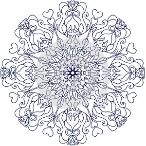 Simple mandala. coloring book for relaxation.