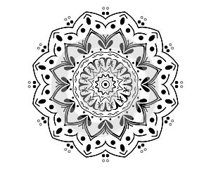 Simple Mandala Pattern Design - Bohemian Ethnic Ornamental Floral Art