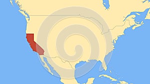 Simple map of California state