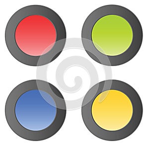 Simple matt vector buttons photo