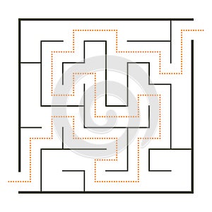 Simple maze with path solution