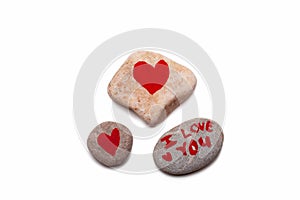 A simple message of love painted on stones