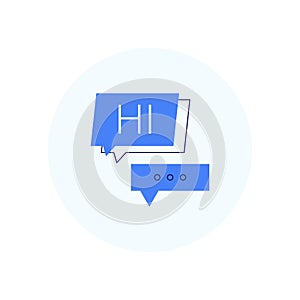 Simple messages on white background vector