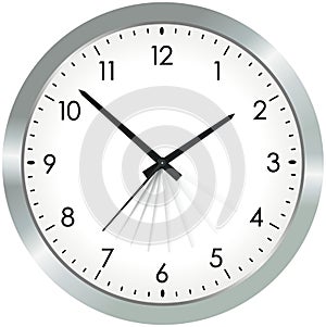 Simple metal analogue clock