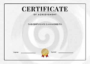 Simple Minimalist Blank Certificate of Achievement