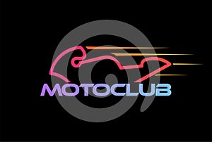 Simple Minimalist Fast Speed Racing Bike Motorcycle Sport Club Competition Logo Design
