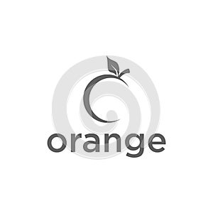 Simple Minimalist Fruit Orange Shop Store Farm Logo Design Vector
